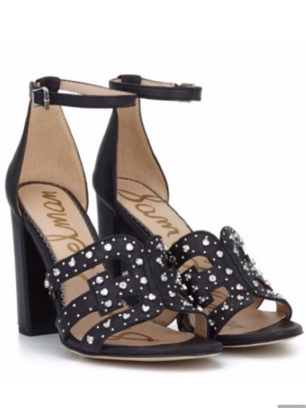 Sam Edelman Tasha studded block heels Black Size 6